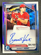 2024 Bowman Chrome 1st REFRACTOR PROSPECT ROOKIE AUTO Barrett Kent 264/499