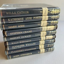 Twaynes US Authors Book Set Series Lot of 9 Hardcover Steinbeck Cather Ex Libre