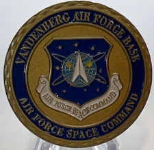 * US AIR FORCE SPACE COMMAND VANDENBERG AIR FORCE BASE CHALLENGE COIN US SELLER