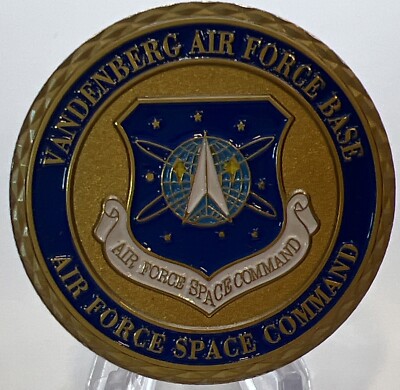 * US AIR FORCE SPACE COMMAND VANDENBERG AIR FORCE BASE CHALLENGE COIN US SELLER