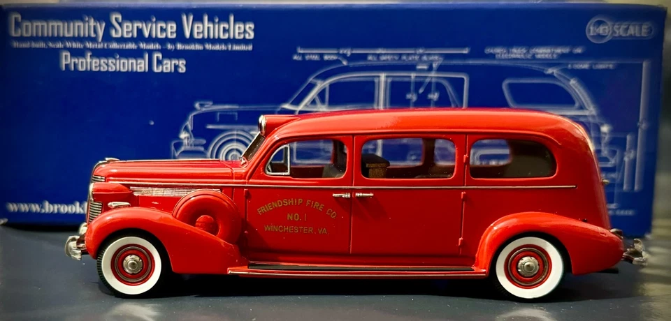 Brooklin CSV.15 1938 Flxible-Buick Sterling Ambulance Friendship Fire Co. (Rojo) Foto 4 de 4