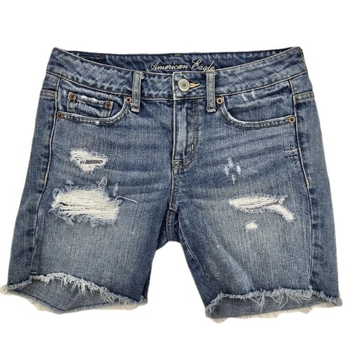 Distressed Denim Shorts 