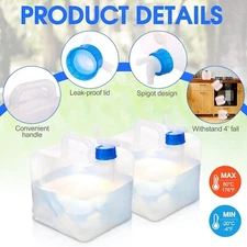 maxdot 1.3 gallon portable water container user-friendly spigot for easy pouring