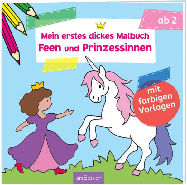 Thumbnail - Ars Edition - Mein Erstes Dickes Malbuch Feen Und Prinzessinnen,