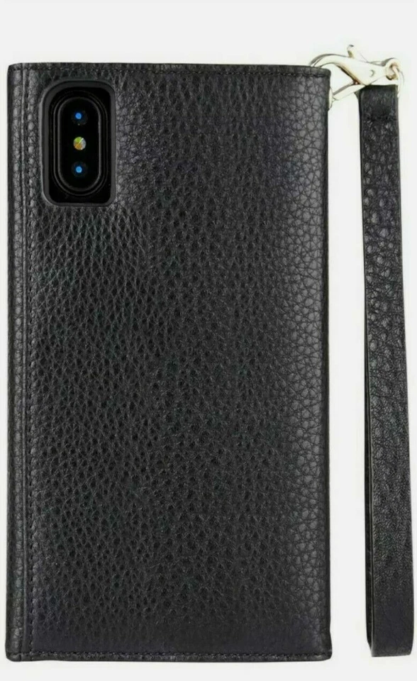 Funda tipo billetera de cuero tipo muñeca tipo folio Case-Mate para iPhone X iPhone Xs negra Foto 3 de 3