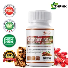 Berberine HCL 10:1 With Ceylon Cinnamon 1200mg Heart Health & Immune Blood Sugar