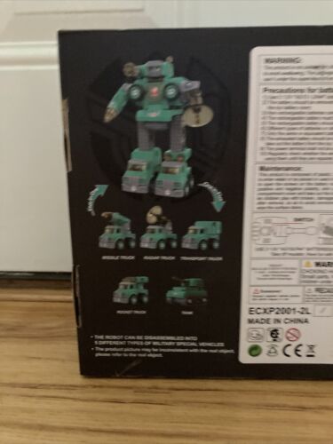 Toys DIY 5 in 1 Peace Defender Military Special Vehicles Transform to Robot Kit - Picture 9 of 12