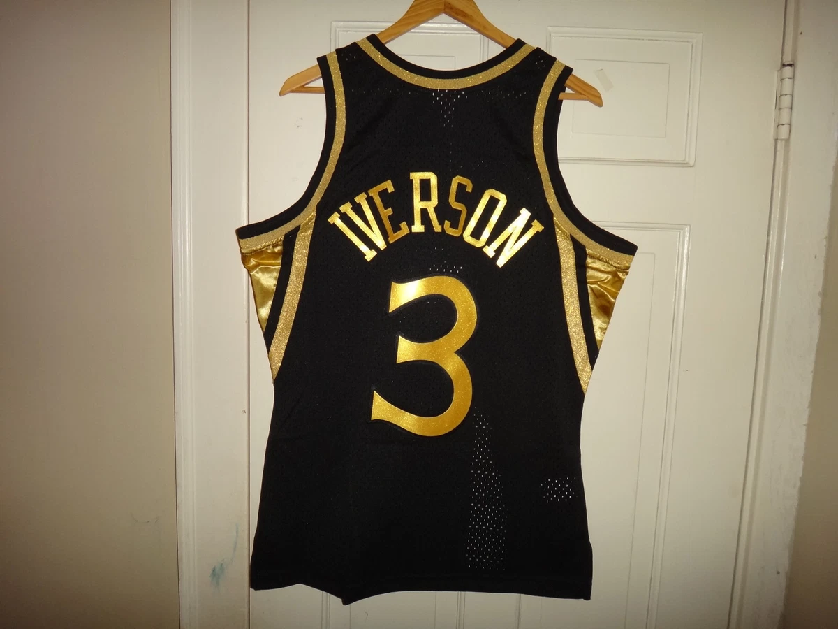 Mitchell & Ness 75th Anniversary Lenticular Swingman Allen Iverson Philadelphia 76ers 1996-97 Jersey