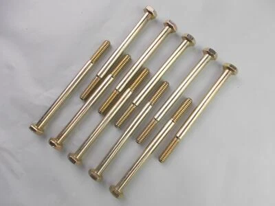 J.B.S Hex Head Bolt 1/4"- 20 x 3-1/2" Long "10 Bolts" Grade 8 Zinc 1/4-20x3-1/2