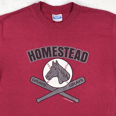 vintage 80s HOMESTEAD GRAYS BASEBALL PAPER THIN T-Shirt