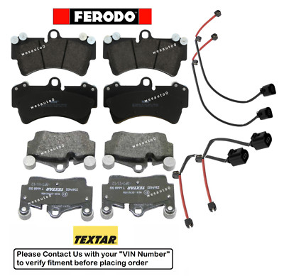 Front Brake Pad & Rear Brake Pad +Sensor OES for Porsche Cayenne GTS S V8 08-10
