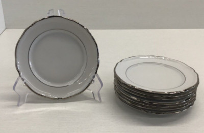 Empress Platinum By Hutschenreuther Arzberg Bavaria- 8 Bread & Butter Plate 6''