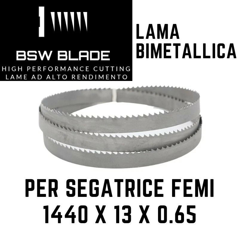 Lama a nastro 1440x13x0.65 per segatrice FEMI ABS-NG120 NG120XL NG120