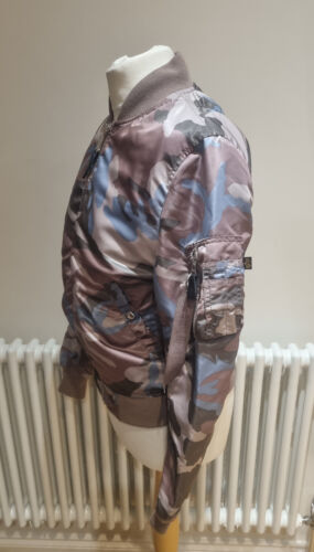 ALPHA INDUSTRIES Women's Camouflage Bomber Jacket size S - Picture 4 of 12