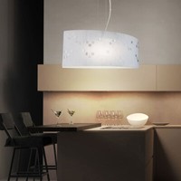 Pendellampe HäNgeleuchte Pendelleuchte Deckenlampe 2 Flammig Chrom Glas H 150Cm
