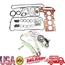 MLS Cylinder Head Gasket Set Oil Pump 11417605366 Timing Chain Kit Fits for BMW