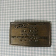 Vintage I Will Give Up My Gun When They Pry My Cold Dead Fingers Belt Buckle