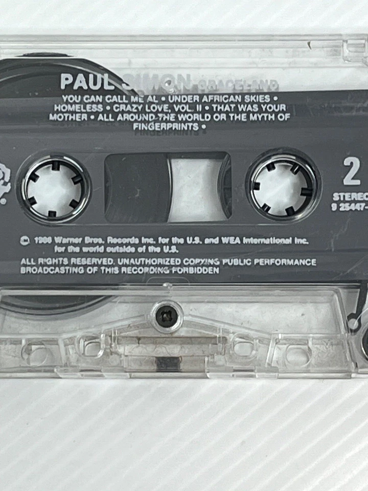 Paul Simon Graceland Music Cassette Tape 1986 No Inlay - Image 3 of 4