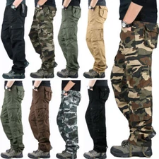 Cargopants Mens Tactical Casual Pants Outdoor Hiking Waterproof Combat Trousers