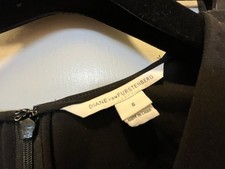 Diane von Furstenberg CLASSIC WORK PARTY PROFESSIONAL BLACK SKATER DRESS 8 $350