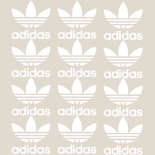 Set of Twelve Adidas Handmade Iron On DTF Transfers For Soft Garments T-shirt
