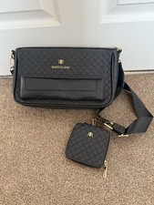 River Island Black Monogram Messenger Bag