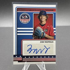 2023 Panini USA Baseball Stars & Stripes Zion Theophilus Auto Foil Rookie