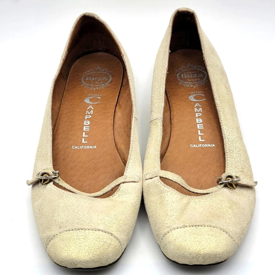 Женские кремовые балетки Jeffrey Campbell размер 6,5. #1505 - Изображение 2 из 4