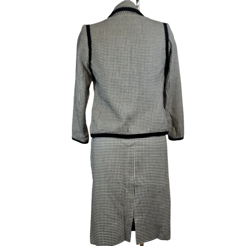 Traje Yves Saint Laurent Mujer 36 Blanco y Negro Pata de Gallo De Colección 2 Piezas Traje Foto 2 de 4