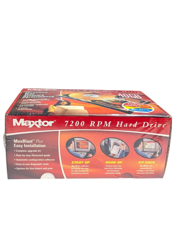 Maxtor DiamondMax Plus Internal Hard Drive 40 GB 3.5 L01J0 Ultra ATA/133 SEALED - Image 3 of 4