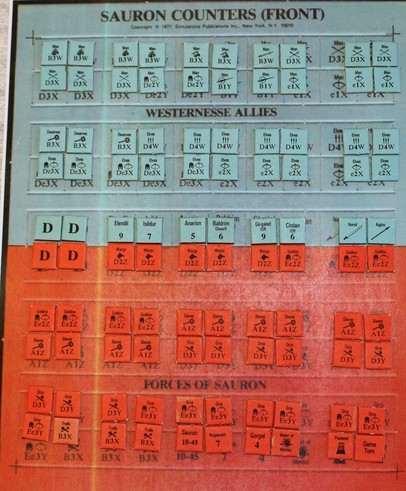 Vintage War of the RING, Sauron, Gondor,  Middle Earth Trilogy box board game - Image 4 of 4