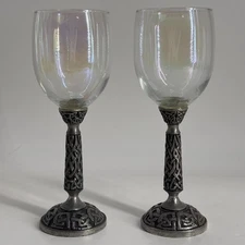 Fellowship Foundry Kevin O’hare Pewter Celtic Wine Glasses