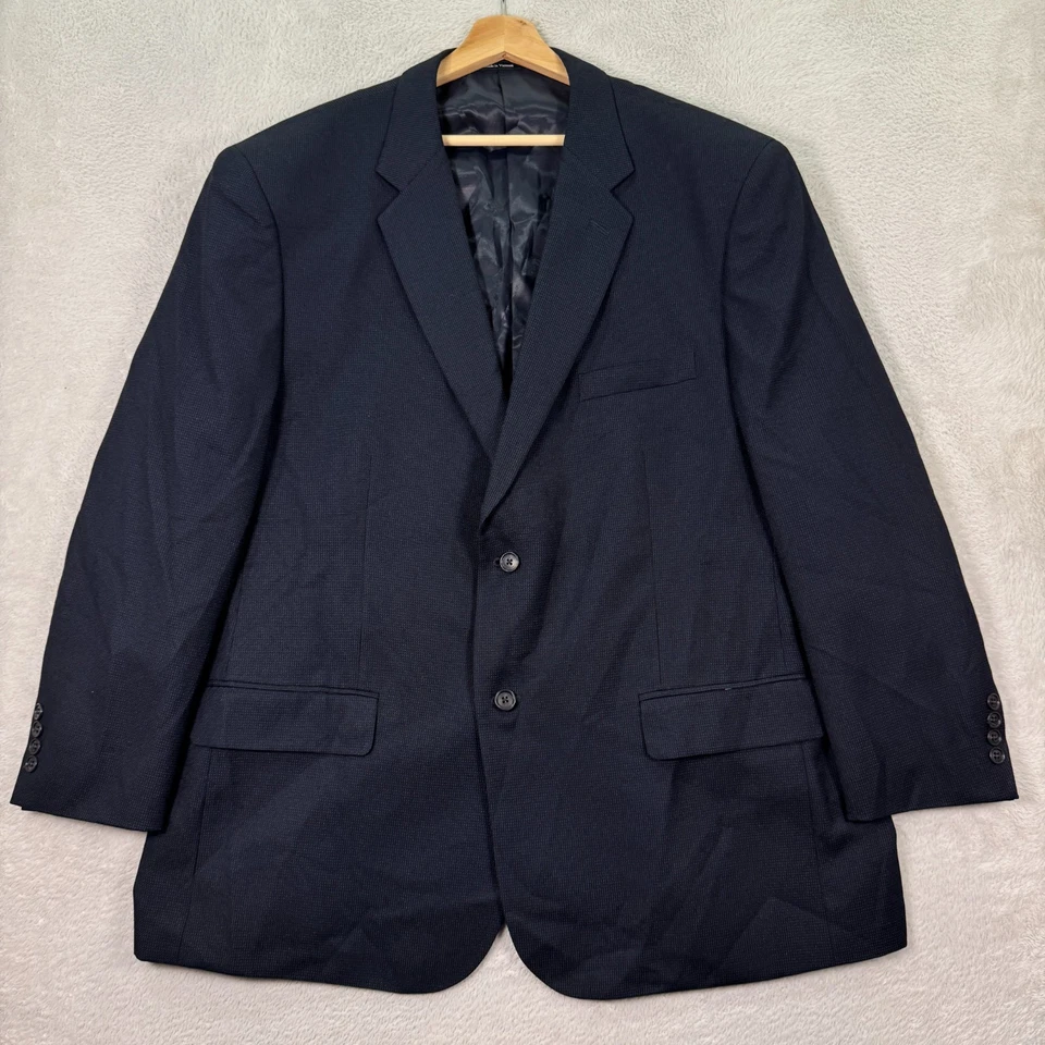 Joseph & Feiss Blazer Jacket Mens 50R Navy Formal Single Breasted Notch Lapel - Image 2 of 4