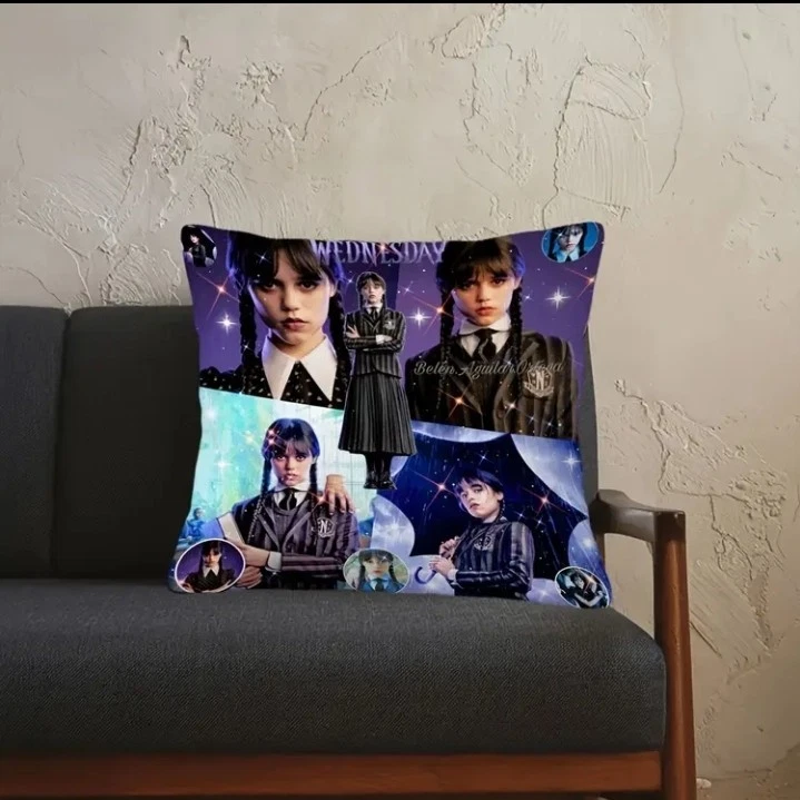 Wednesday Addams Throw Pillowcase Polyester Cushion Cover Double Sided