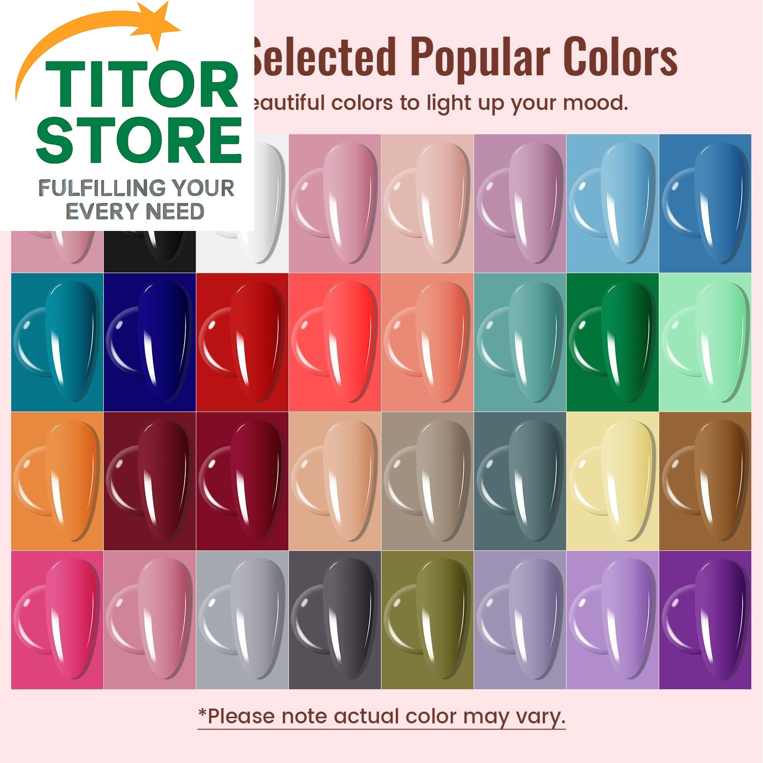 JODSONE Gel Nail Polish Kit with U V Light 32 Colors classic series 