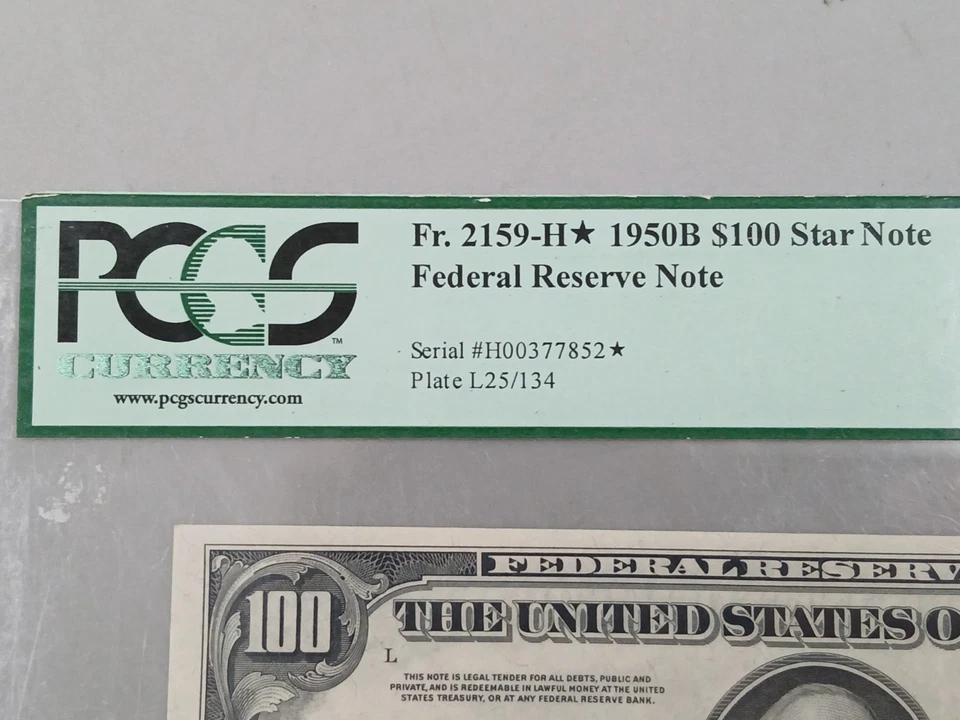 US St. Louis Star 1950B $100 FR# 2159-H Priest-Anderson PCGS AU 58 Bill - Image 2 of 4