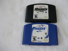 ✅ N64:  Lot of 2 :  MADDEN 2001 & MADDEN 2002~  (Nintendo 64) ~~  FOOTBALL  FUN