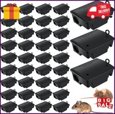 12 Packs Rat Bait Stations Rat Bait Box with Keys Outdoor Mouse Rodent Trap Mice