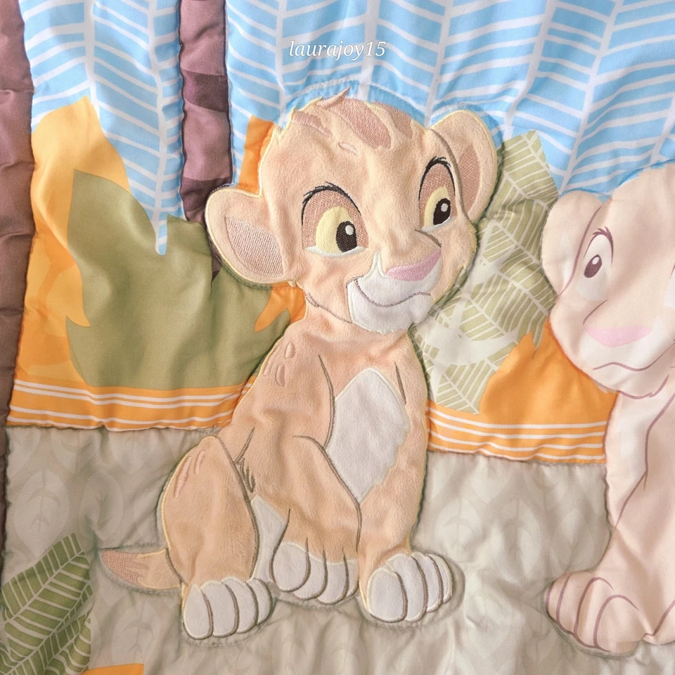 Manta edredón cuna Disney Baby Lion King Simba Nala 42x29 pulgadas 2015 Foto 4 de 4