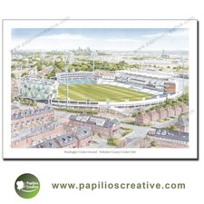 Poster Print Headingley - Yorkshire County Cricket Club A3 by Dave Baldwin