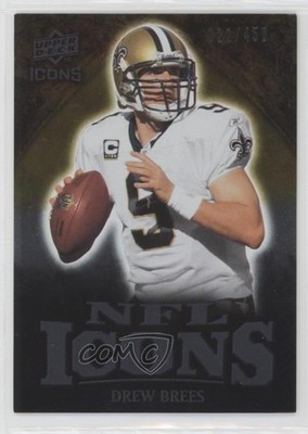 2009 Upper Deck Icons NFL Icons 22/450 Drew Brees #IC-BR HOF 3n1