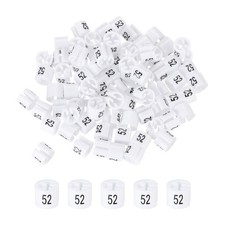 100 x Clothes Hanger Marker Colored Hanger Sizer Number 52 White