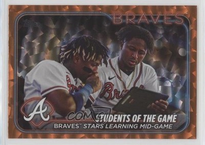 2024 Series 1 Checklist Orange Crackle Foil Ronald Acuna Jr Ozzie Albies 10z2