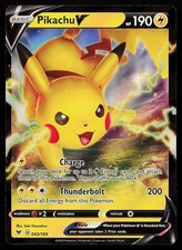 Carta Pokemon Pikachu V 043/185 Holo rara tensione vivida