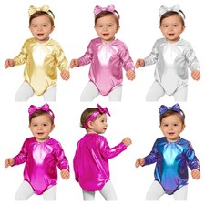 Baby Girls With Headband Bow Romper Long Sleeve Jumpsuit Photography Newborn