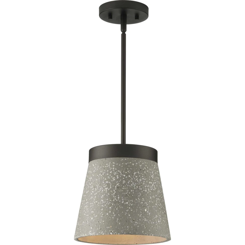 Progress Lighting P500313 Terrazzo 10"W Mini Pendant - Grey - Image 2 of 4