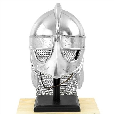 Medieval Barbuta Visored Brushed Steel Knights Templar Crusaders Armour Helmet