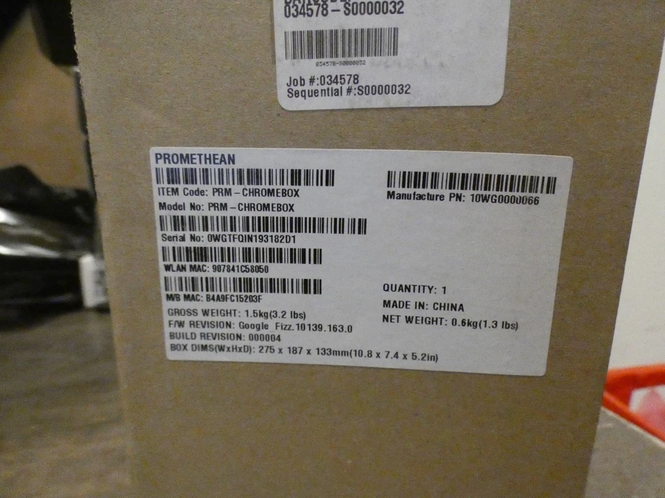 Micro escritorio PRM-CHROMEBOX PROMETHEAN Intel Celeron 1,8 GHz 4 GB 128 GB sistema operativo Chrome Foto 3 de 4