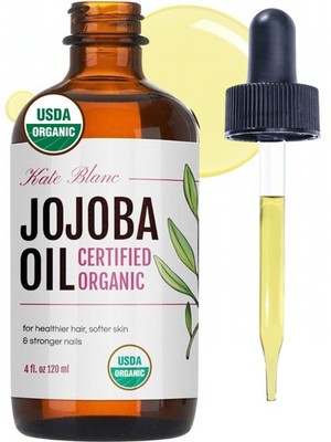 Kate Blanc Cosmetics Jojoba Oil Organic for Hair, Skin & Face 4oz, 100% Pure,...