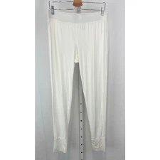 LANDS' END Womens Thermaskin Heat Pants Base Layer Bottoms White Size 10 12 M
